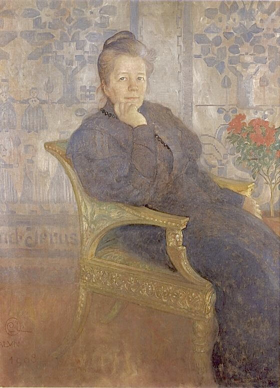 Selma Lagerlöf; Carl Larsson paveikslas, 1909