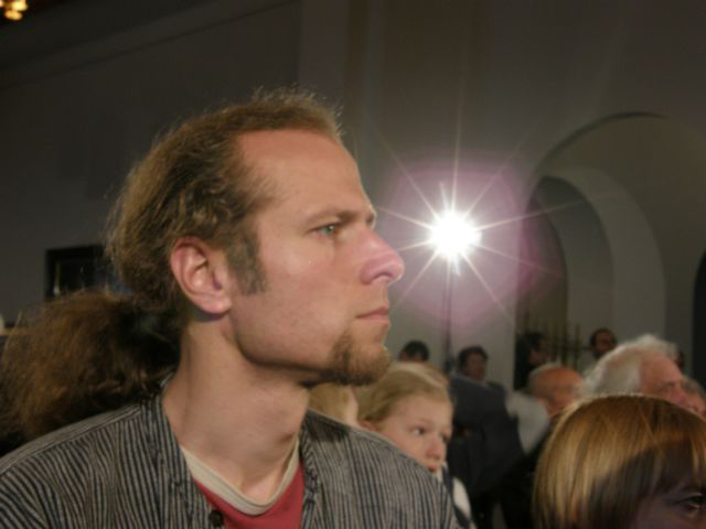 Marius Burokas per „Poezijos pavasario 2011“ atidarymą. Benedikto Januševičiaus nuotrauka